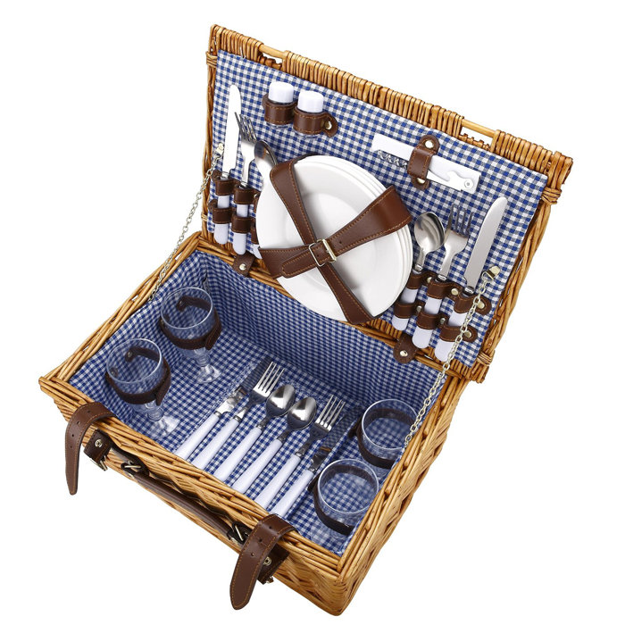 VonShef Picnic Basket , Service for 4 & Reviews Wayfair